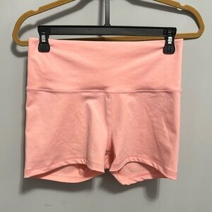 Old Navy athletic pink biker short 3 in inseam size medium high waist foldover